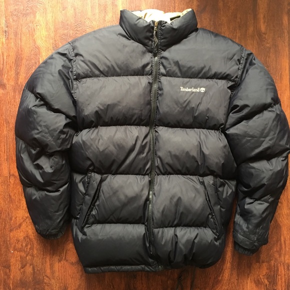 timberland black puffer jacket